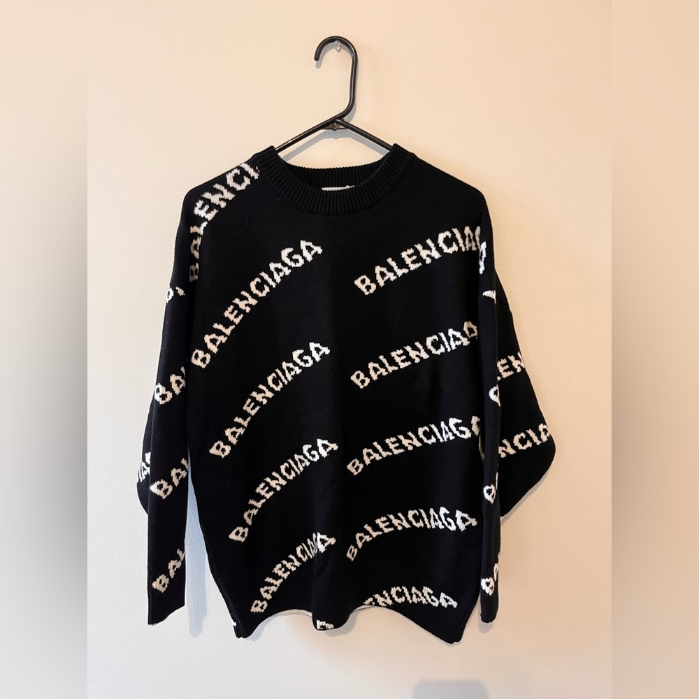 Balenciaga Black Logo Sweater